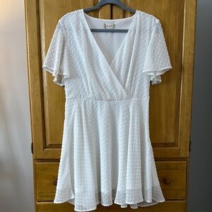 Elegant White Wrap Dress